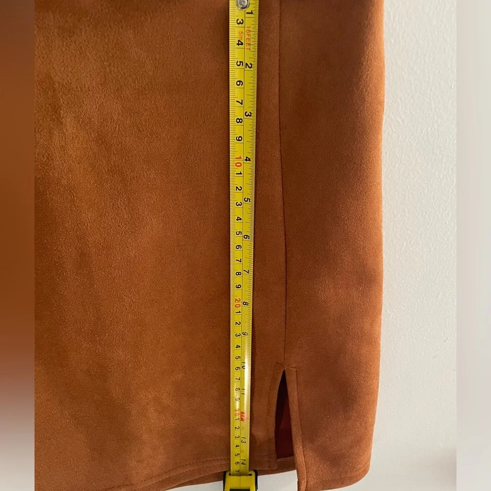 Papaya Mini Skirt With Front Split Size S - Picture 4 of 5